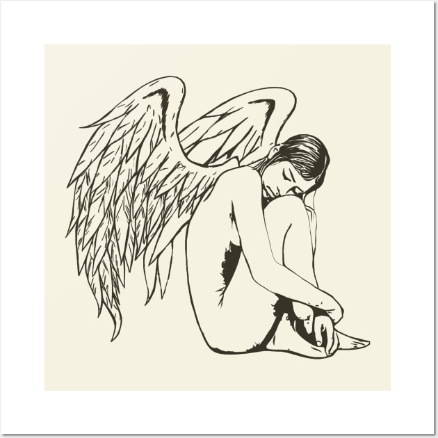 Sleeping Angel Wall Art by dankdesigns